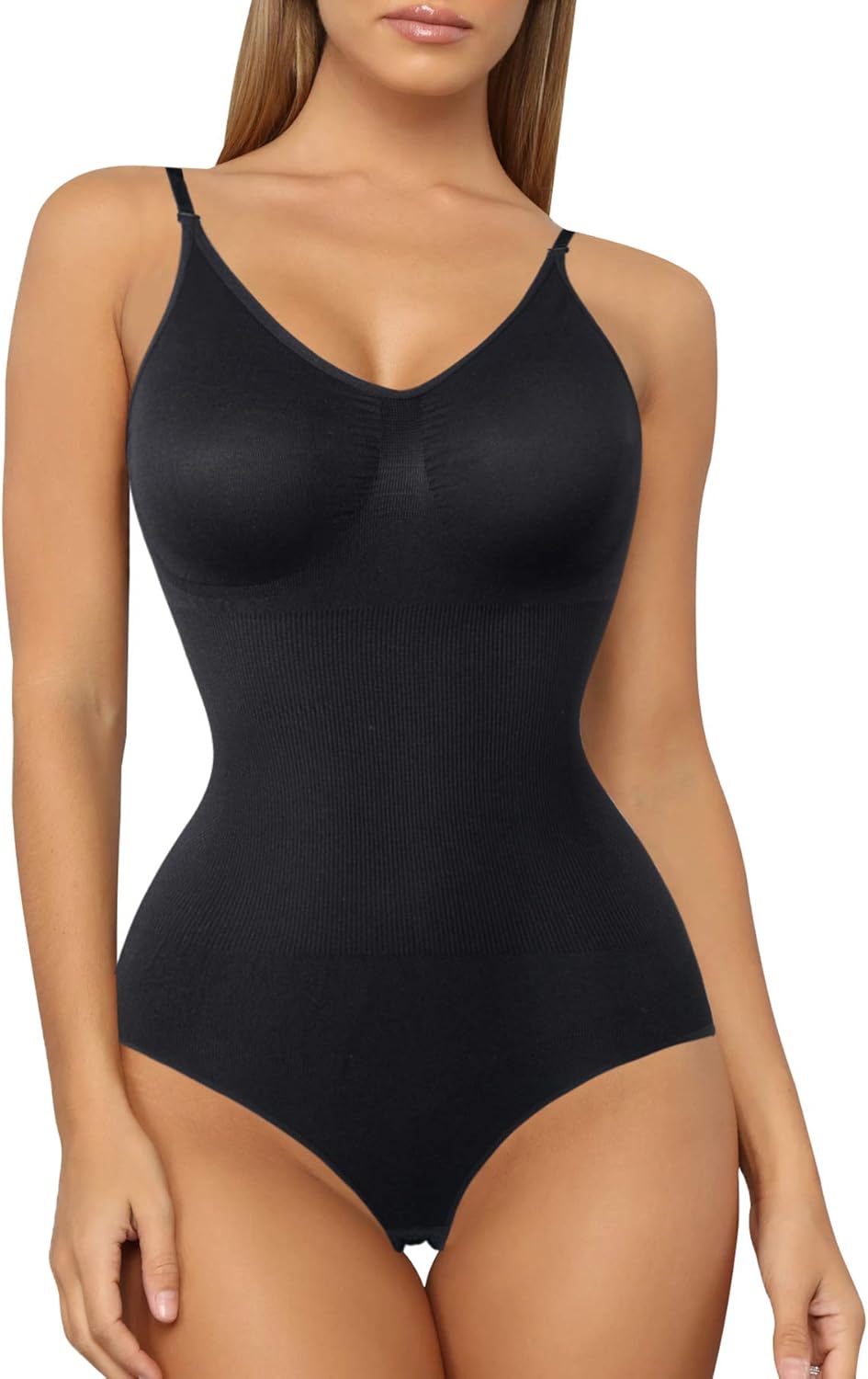 Irisnaya Women Slimming Bodysuits Shapewear Tops Tummy Control Body Shaper Spaghetti Strap Camisole Leotards Bodycon Jumpsuit at  Women’s Clothing store