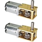 2Pcs DC 12V 16RPM &Phi;3x8mm Short Shaft GW1812 N20 Small Worm Gear Motor 3-12V 4-381RPM High Torque Reduction Drive (12-16)