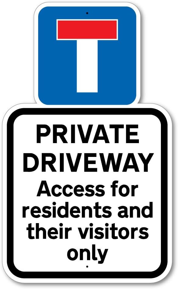 JAF Graphics Private Driveway Sign, Robust road sign, No Entry Sign, No Access Street Sign-40cm