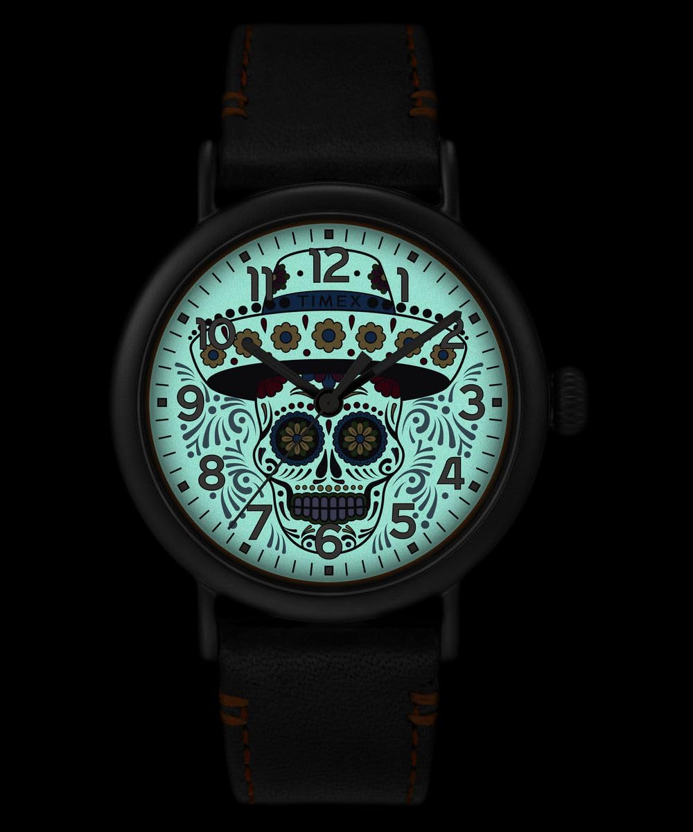 Timex Herren Analog Quarz Armbanduhr Waterbury Standard Dia de los Muertos 6
