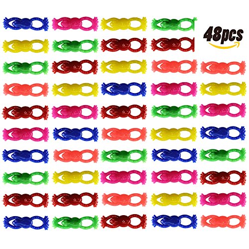 Stretchable Flying Frogs Mixed Colors - 3" Pack of 48