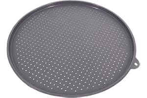 Silicone Pizza Pan 14 Inch Round Silicone Pizza Mat Non-Stick Pan with Holes Rollable Tray with Hanging Hole Heat Resistant E