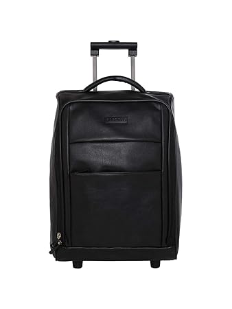 BagsRUs Synthetic 34 cms Black Softsided Cabin Luggage (CA114FBL)