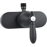 Empire Faucets U-YSL53BMTLVR-E 4" Single Lever Shower Valve with Decorative Lever Handle &amp; Vacuum Breaker - Black Matte