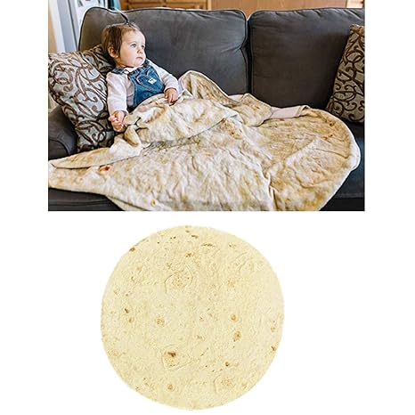 Holeider Fleecedecke Kuscheldecke für Kinder, Burrito Decke, Weich und plüsch Riesiges rundes Strandtuch Badetuch für Kinder 