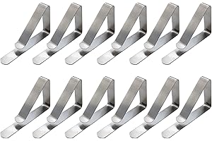 ADLUKAE Tablecloth Clips,30PC Picnic Table Clips, Stainless Steel Table Cloth Clips, Table Cloth Cover Clamps, Table Cloth Holders for Outdoor Tables, Kitchen Dining Party Outdoor Wedding and Picnics
