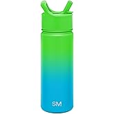 Simple Modern Kids Water Bottle with Straw Lid | Vacuum Insulated Stainless Steel Metal | Reusable Leak Proof BPA-Free Thermos for School | Summit Collection | 20oz, Surfside