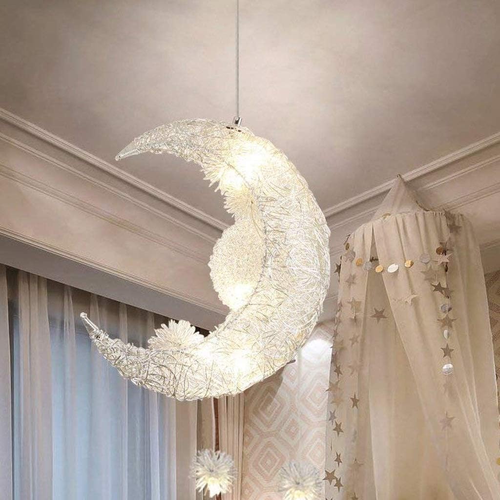 LED Chandelier, Creative Moon Star Light, Warm White LED Chandeliers, lamp Bedroom Living Room Dining Room Bedroom Children Chandelier Warm Decoration,Warmlight