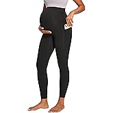 Heathyoga Maternity Leggings with Pockets Pregnancy Leggings for Women Maternity Workout Leggings Maternity Yoga Pants