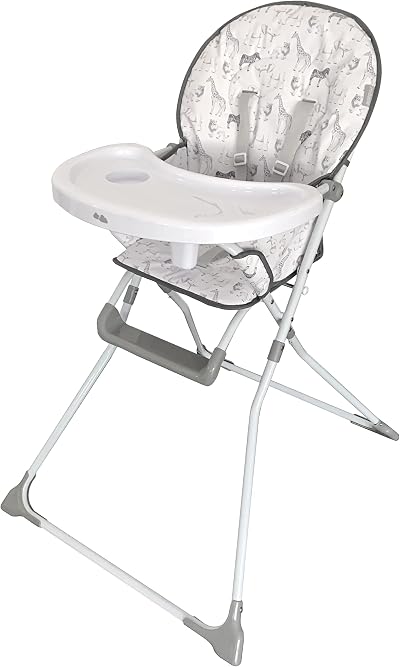 My Babiie MBHC1 Compact Highchair Safari 5kg Foldable Easy Clean