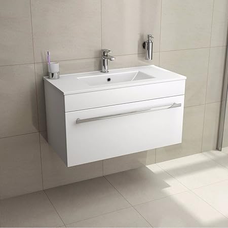 Lifestyle Wall Mounted Hung Vanity Unit With Basin 800mm Ceramic