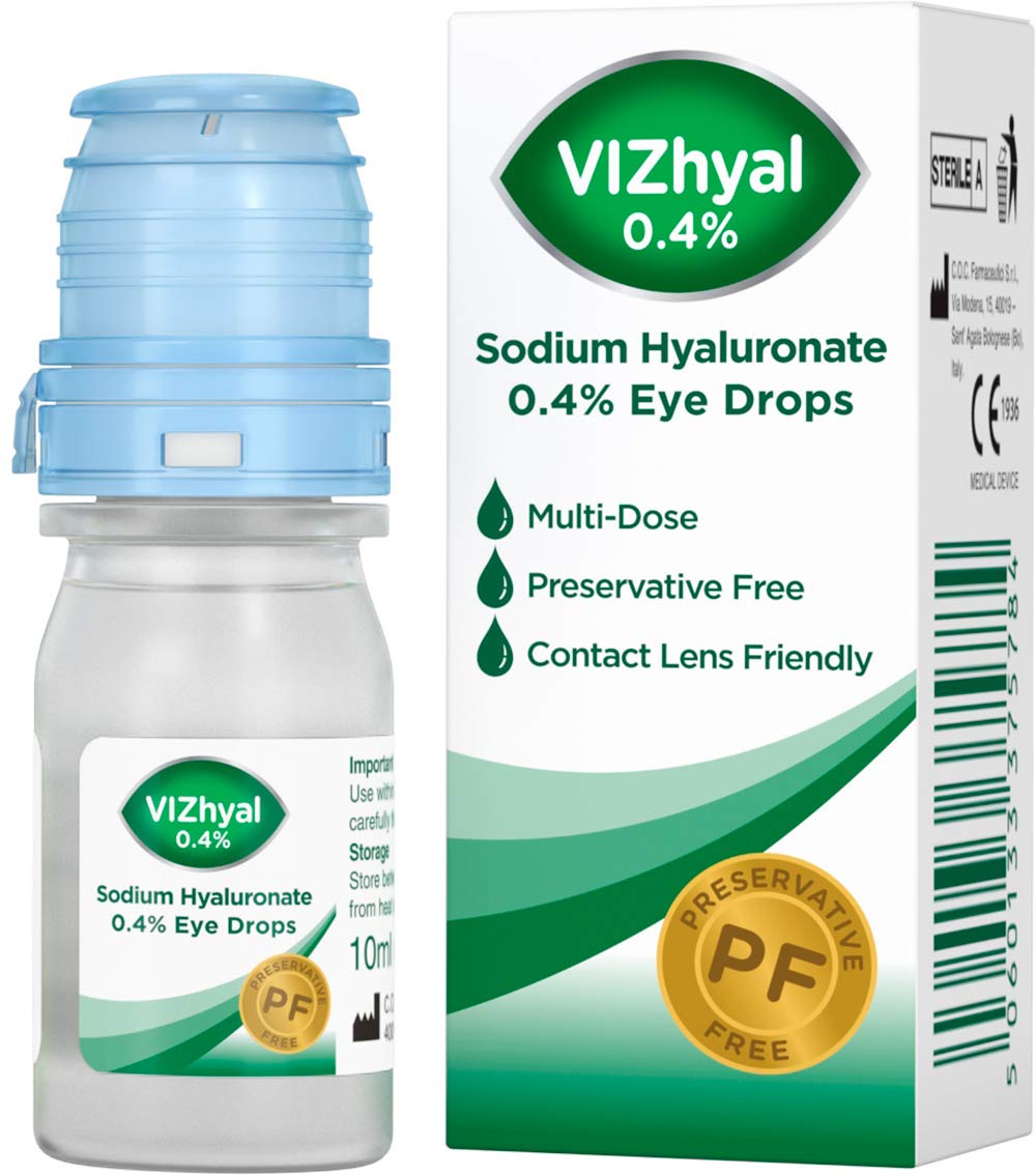 VIZhyal 0.4% Cross-Linked Sodium Hyaluronate Eye Drops for Dry Eyes & Tired Eyes