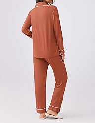 Ekouaer Womens Pajamas Set 2 Piece Button Down