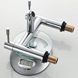 Luckyhome Chrome Bath Mixer Tap Double Lever Tub Filler Solid Brass Fitting G view 6