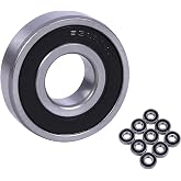 Frassie 6305-2RS Deep Groove Ball Bearing Pack of 10 | Double Rubber Sealed Bearing 25x62x17mm