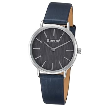 METROPOLITAN Damenuhr - Ribbon, dunkelblau/Silber