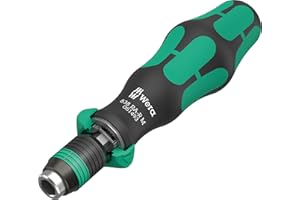 WERA 838 RA-R M BITHLD SCREWDRIVER W/RATCHET,1/4",1/4"X123.5MM
