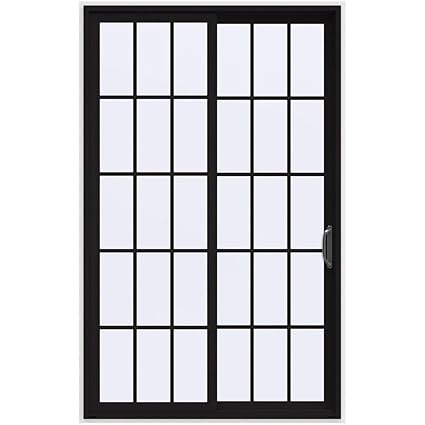 Amazon Com Jeld Wen 60 In X 96 In V 4500 Black Prehung Right