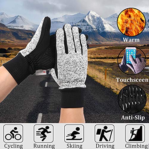 image for BIKINGMOREOK 3M Thinsulate Windproof Knit Gloves Mitten Winter Gloves 