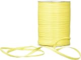 PRÄSENT Rayon Raffia Biodegradable Ribbon Yellow 100 meter spool view 4