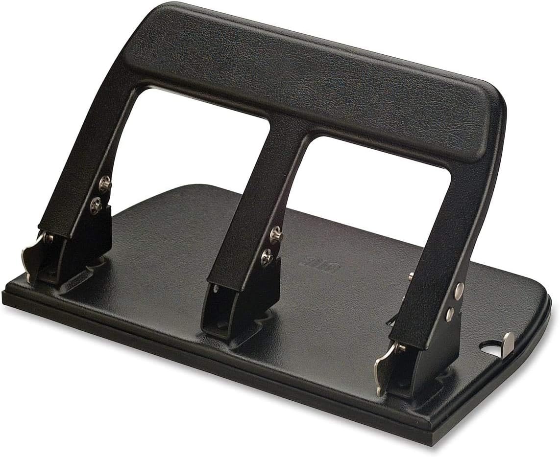 Officemate Heavy Duty 3 Hole Punch with Padded Handle, 40-Sheet Capacity, Black (90089), Medium (25-99) : Manual Multi Hole Paper Punches : Office Products