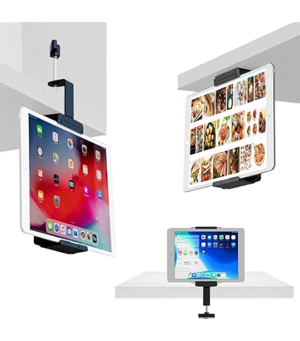 TFY Universal Wall Mount Tablet Holder – Fits IPad Pro 10.5, Mini 6, Samsung, Fire – Kitchen Ready