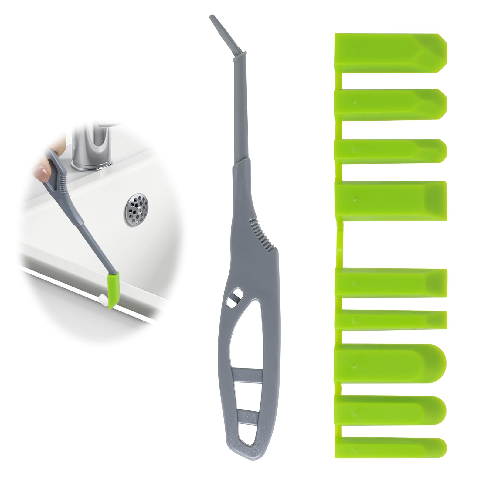 Silicone Sealant Tool Caulking Tool Mastic Smoothing Tool Sealant Finishing Tool Caulking Tool Kit Silicone Block Scraper Tool with 9 Narrow Tips for Small Tighter Spaces