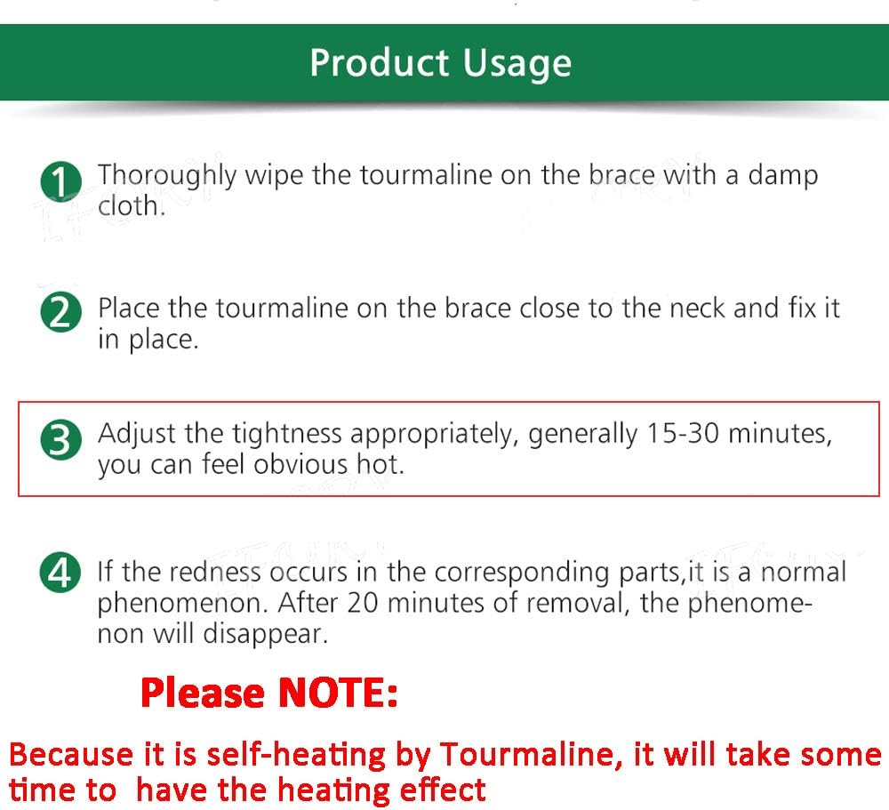 Tcare Tourmaline Magnetic Therapy Neck Brace Tourmaline Belt Support Cervical Vertebra Protection Spontaneous Self Heating: Health & Personal Care