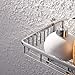 KES Bathroom Shelf, Shower Shelf for Small Bathroom (14 Inch Rectangular Polished Stainless Steel) with Towel Hook Hanger Wall Mount, A2128