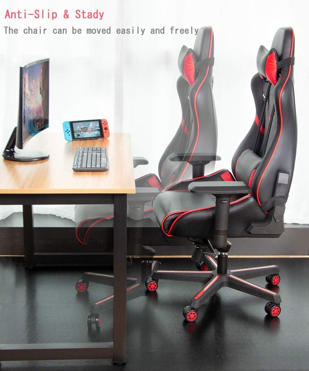 Office Chair Mat, Hard-Floor Mat for Desk, 47" x 35" Multi-Purpose Office Desk Chair Mat for Hardwood Floors, Updated Version Protector Hard Floor Mat for Home (Black): Kitchen & Dining