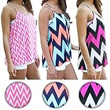 SlickBlue Women Chevron Pattern Sports Fitness Workout Racerback Tank Top