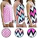 SlickBlue Women Chevron Pattern Strap Spaghetti Camisole Tops