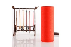 KYMY Rouleau de papier Xuan rouge avec pointe dorée de 17 cm x 50 m, papier de calligraphie chinoise rouge, papier rouge de s