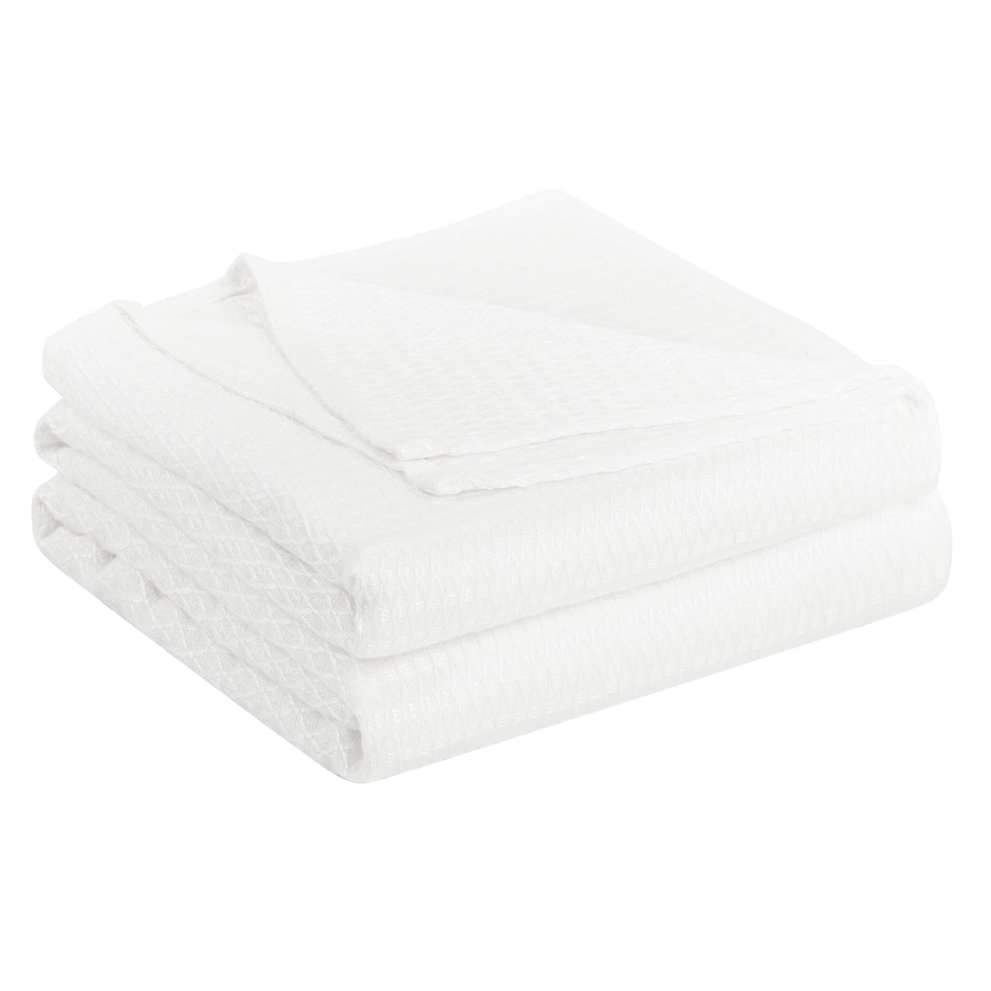 PiccoCasa Cooling Bamboo Blanket All Seasons Breathable for Hot Sleepers, Soft and Lightweight for Bed, Sofa Thin Blanket Summer Keep Cool White Super King 230x275cm
