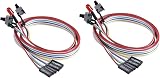 Potadak 4x ATX Computer Case Power Reset Switch Cable 65cm w/ Red Green LED view 5
