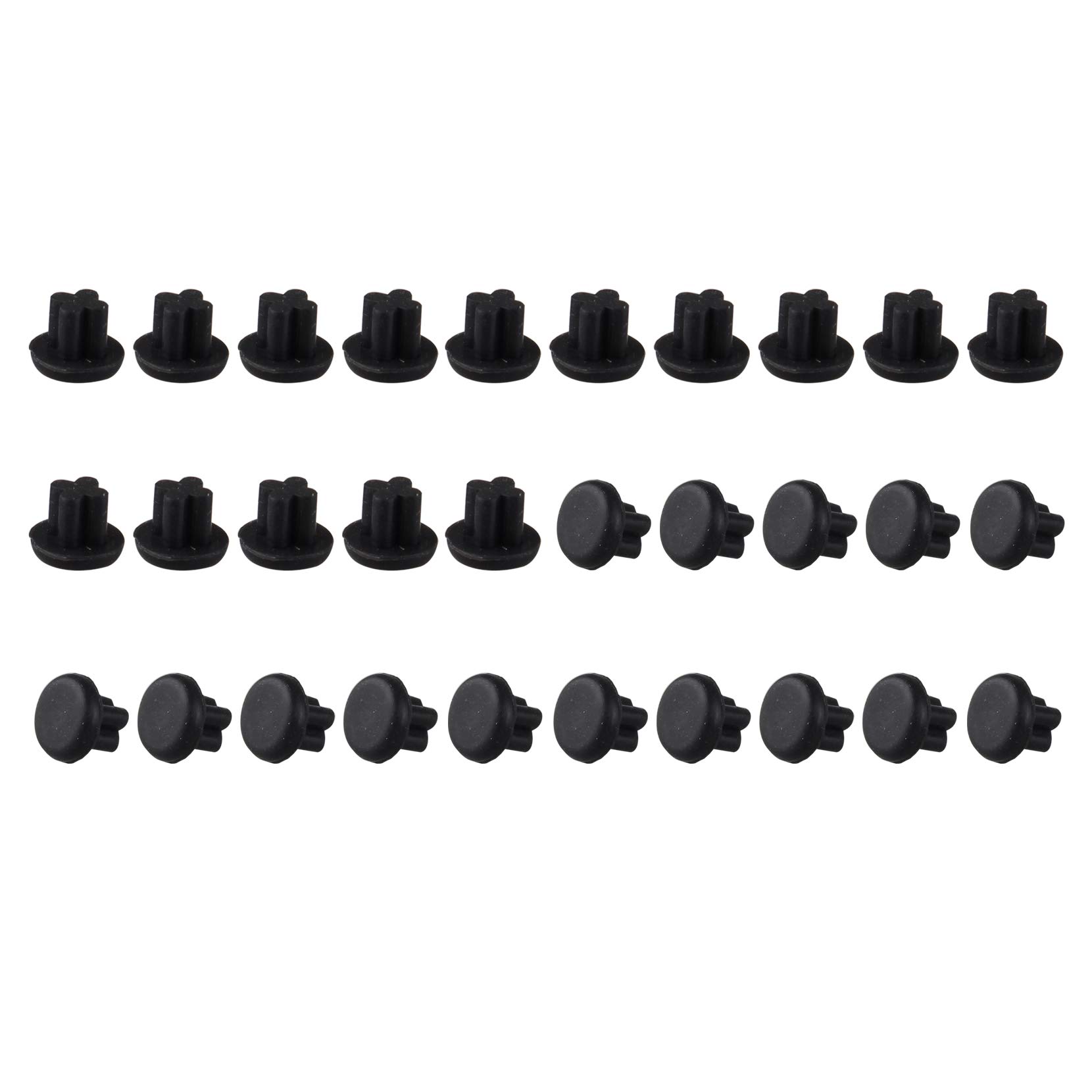 Futheda 30Pcs Universal Silicone Headphone Port 3.5mm Anti Dust Earphone Jack Plug Stopper Cap Compatible with HTC