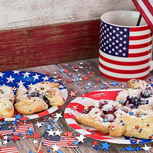 image for meekoo 4.23 oz Independence Day Table Confetti Stars Confetti Patrioti