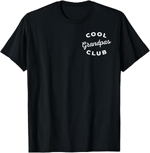 Cool Grandpas Club Pocket Fathers Day Grandfather Papa Men T-Shirt