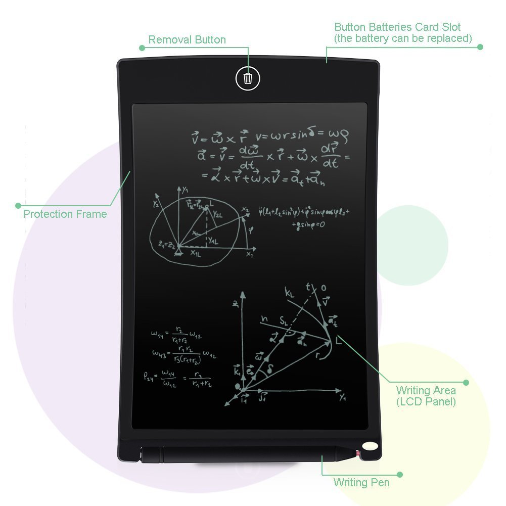 SinoPro 8.5 Inch LCD Writing Tablet Digital Handwriting Pad Drawing Board with Stylus Built-in Button Battery as Gift for Kids, Designer, Teacher, Student and Business Use (Blue)