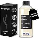 Scentia Diffuser Oil Inspired by R.itz Carl.ton Hotel Scent - 500 ml 16.9 fl oz - Essential Oil Blend, Spa Scent, Jasmine & Bergamot Notes for Aromatherapy Diffusers and Humidifiers - Coastal