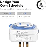 HBN 24 Hour Mechanical Timer Plug UK Indoor 48 On/Off 15 Min Interval 2 Pack view 2