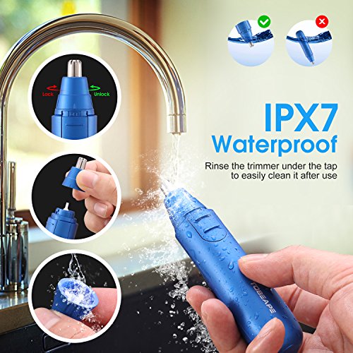 image for Tobeape Nose & Ear Hair Trimmer for Men Women, Wet/Dry Electronic Hair