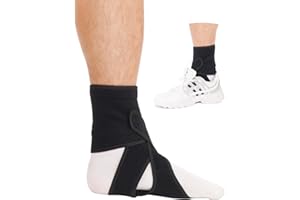 Furlove Drop Foot Brace, AFO Foot Drop Brace for Walking, Drop Foot Brace with Shoes, Soft Night Splint for Foot Drop, Foot Drop Brace for Sleeping, Adjustable Ankle Brace (Left)