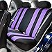 FH Group Car Seat Covers (Purple, Universal Fit) - Cloth, Full Set, Low Back, Airbag Compatible, Split Bench Rear Seat Cover for SUV, Sedan, Van