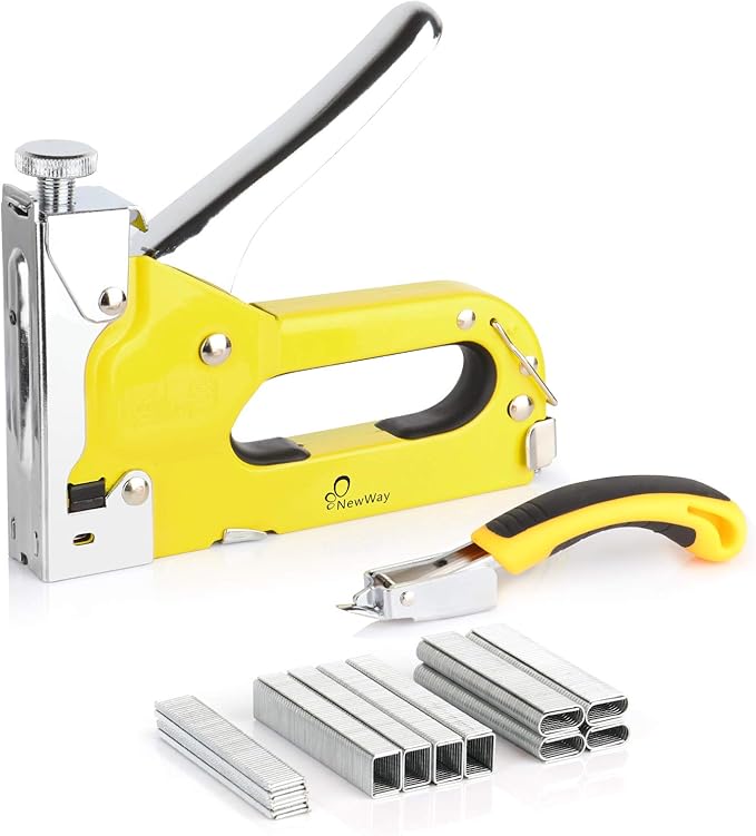 NewWay Manual Staple Gun Kit 3 in 1 Heavy Duty Staple Gun with Remover