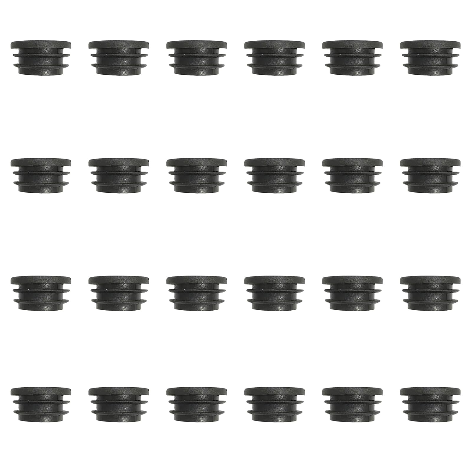 32MM Round Plastic Plugs,Round Plastic End Caps in 24pcs,Chair Leg Pipe Tube Insert Blanking Cover,End Cover Caps for Furniture,Tables,Chairs