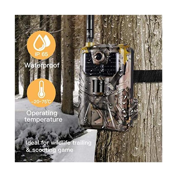 HUJUNG 4G Wildkamera Fotofalle 16MP 1080P mit Handy übertragung, Jagdkamera 4G GSM GPRS Low-Glow 940nm IR-LEDs, Infrarot… – Bild 7