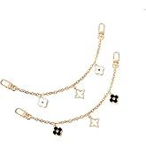 GIRIOIZ 2pcs Purse Chain Strap Replacement Short Chain Straps Enamel Flower Charm Purse Handle Extender Decorative Bag