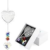 Dog Memorial Gifts for Loss of Do g,Pet Memorials Crystal Suncatcher,Pets Los s Sympathy,Loss of Dogs Remembrance Gift(Color-Heart Pet Memorial)