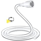 Frienda Faucet Hose Adapter for Sink, 6.1FT PVC Tube with Adjustable Faucet Connector, Hose Clamp & Zip Tie, Portable Water T